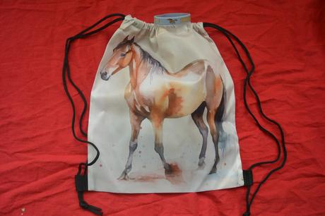 Moderní vak- pytlík s koníky+ náramek s koníky, 