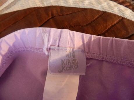 Legíny 3/4 fialové s kamínky, kiki&koko,104