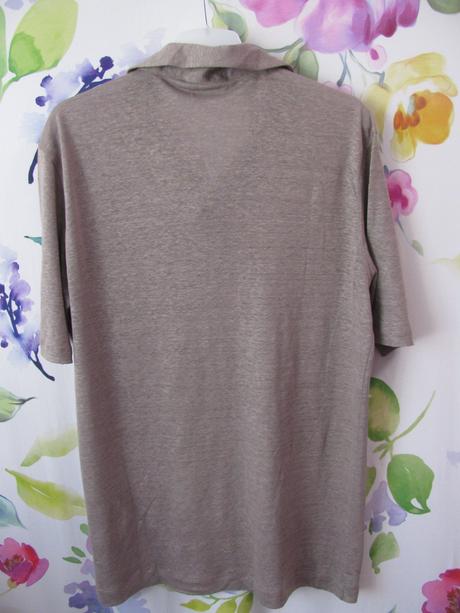 Pánské lněné italské polo triko cruciani, xl