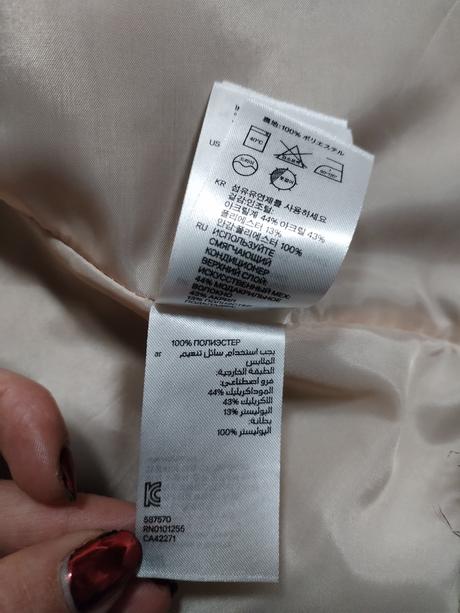 Chlupatá kožíšková bunda h&m vel xs/s, h&m,xs