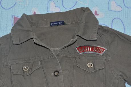 Džínová, riflová bunda, bundička, slabá, 104