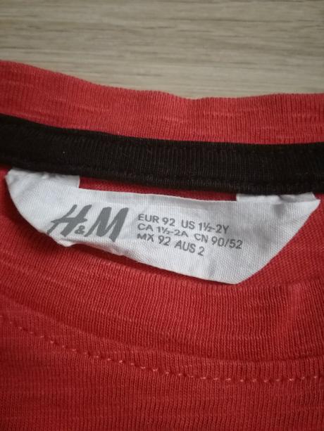 Chlapecké triko s dl. rukávem s nápisem, zn. h&m, h&m,92