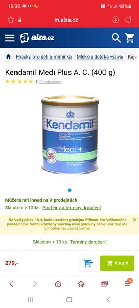 Kendamil Anti Colic pro osmiměsíční dceru. Máte zkušenost?