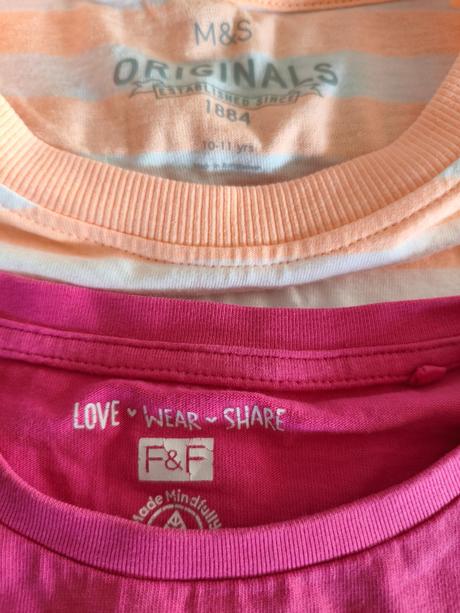 Trika krátké croptopové 2x vel.146, f&f,140 / 146