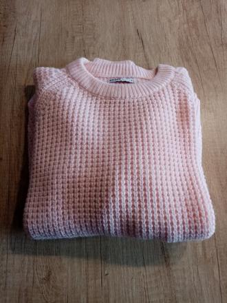 Růžový svetr cropp vel. s, s