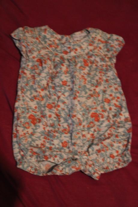 Dívčí letní overal vzor, květy, 68