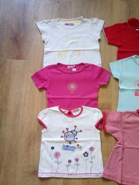 9 x tričko krátký rukáv, vel 86-92, 86