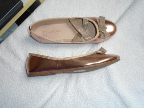 Baleriny boty vel 37 stélka 23,5 cm bronz, primark,37