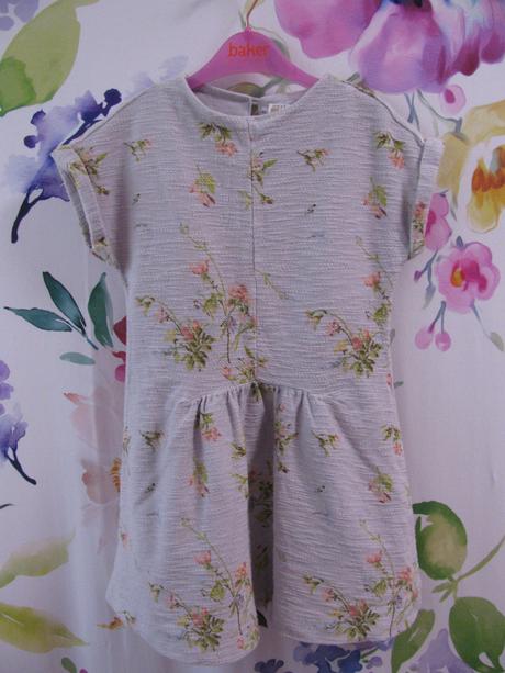 Bavlněné šedé dívčí šaty s kolovou sukní next, next,116