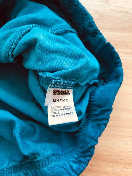 Modre tricko tyrkys-petrolejova barva 134/140, yigga,134