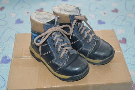 Modré zimní kotníčkové essi, pohorky, vel. 25-26 , essi,25
