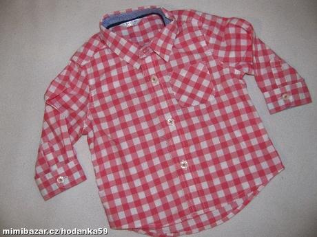 Plátěná karovaná košile- baby boden, mini boden,80