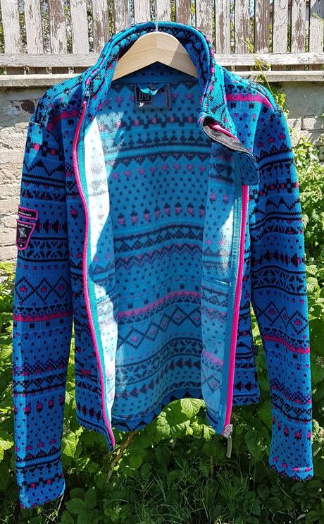 N18	dívčí mikina z pleteného fleesu vel. 146-152, 146