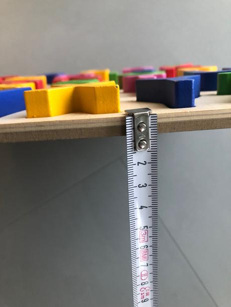 Dřevěná barevná abeceda vkládání deska písmenka 3d, 