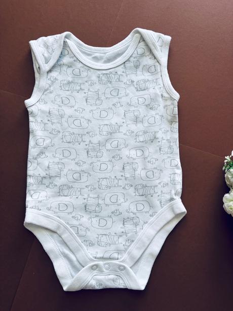 Body bez rukávu bíle se zvířátky- v.9/12 měs., tu,80