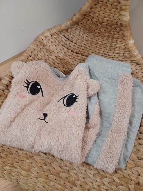 Plyšová tepláková souprava lindex 128 + 134/140, lindex,128