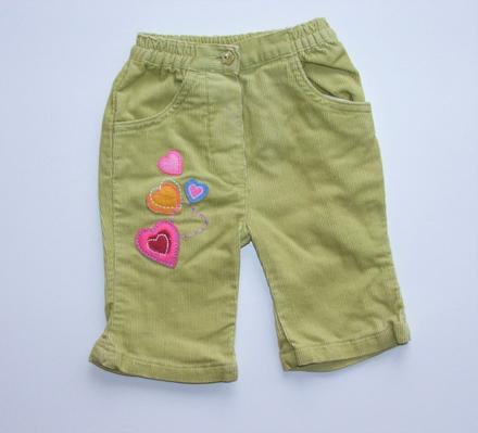 H805 dívčí manšestrové kalhoty vel. 56, mothercare,56