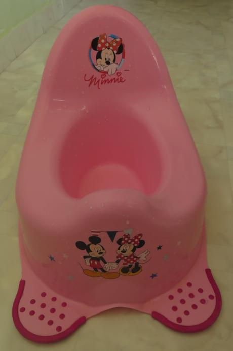 Růžový nočník + redukce na wc,