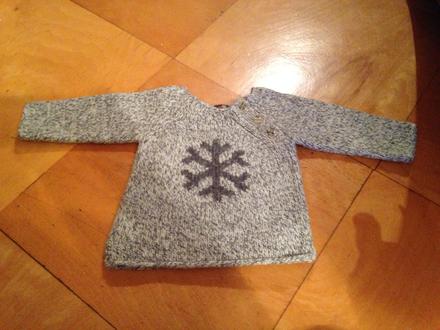 Klučičí frajerský svetr vločka vel. 74 - 80, bout'chout,74