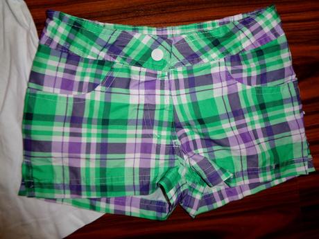 Komplet káro šortek a trička s vážkami 110/116, kids,116