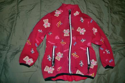 Dívčí mikina v.110, na zip,bavlna, kugo,110