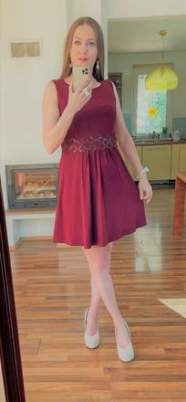 Nové šaty s ozdobou pasu, vel s/m, bodyflirt, s