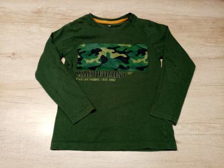 Maskáčové triko dlouhý rukáv vel. 122/128, 122