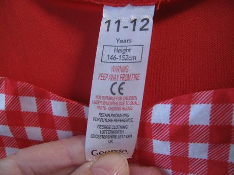 Karnevalové šaty červená karkulka, 