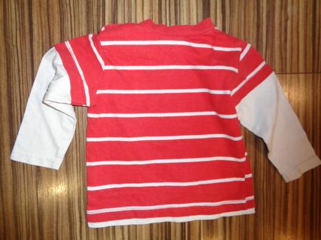 Krásné červenobílé pruhované tričko, topolino,74