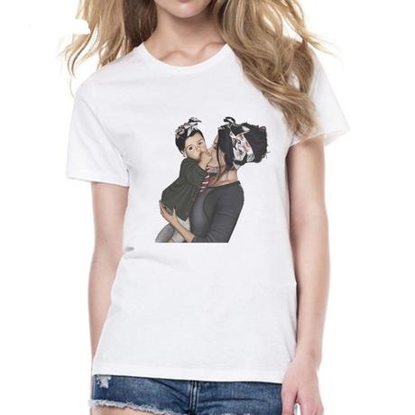 Tričko krátký rukáv-máma a dcera, s