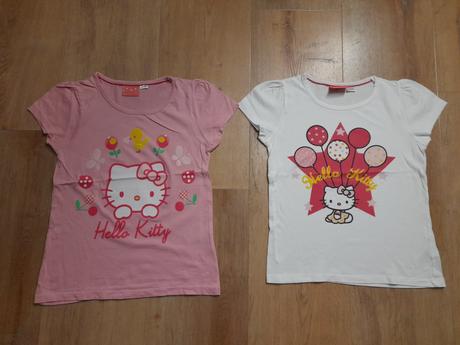 2 x tričko hello kitty, vel 134/140, top stav, sanrio,134
