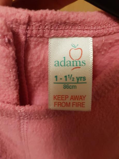 Dívčí fleesové šaty značky adams,velikost 1-1 1/5r, adams,86