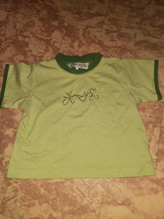 Dívčí tričko vyšité květy vel. 80, 80