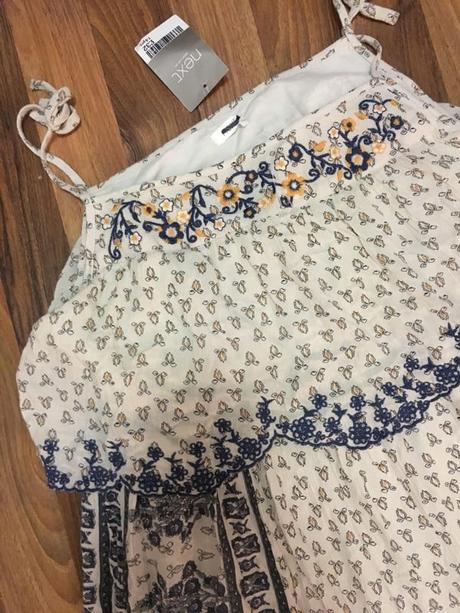 Nové pc 950 kč maxišaty s výšivkou, vel 14 let/s,, next,170