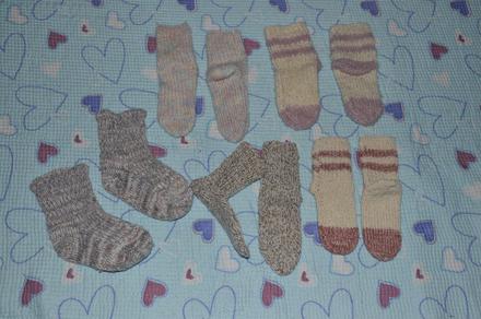 5x teplé doma pletené ponožky vel. 27, 27