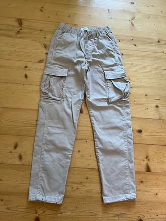 Cargo bavlěné kalhoty, bershka,164