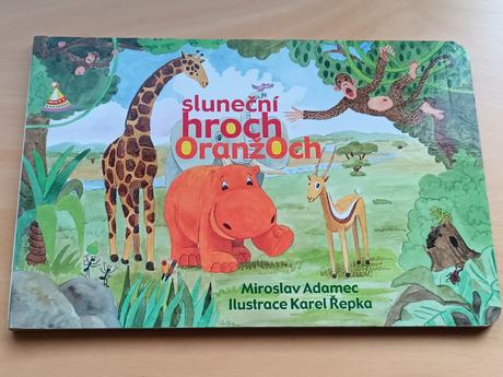 Leporelo pro děti sluneční hroch oranžoch, 