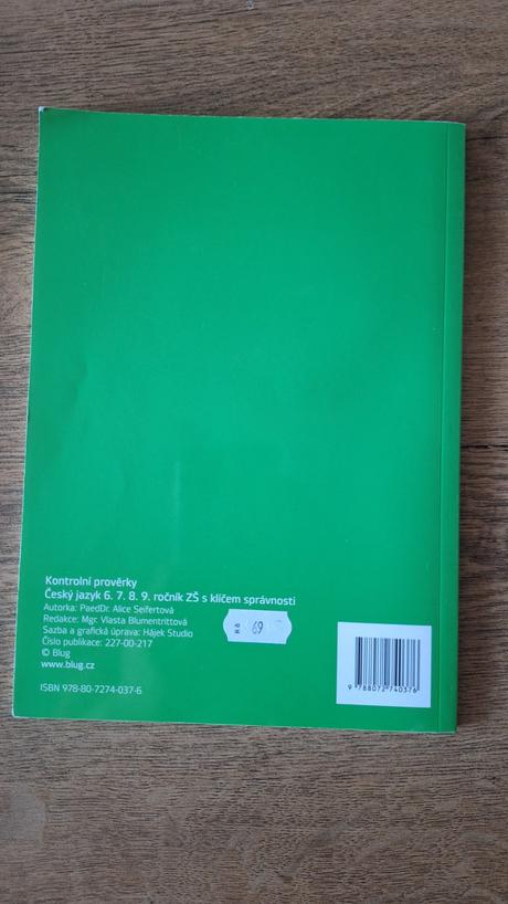 Kontrolní prověrky český jazyk pro 6.7.8.9.ročník, 