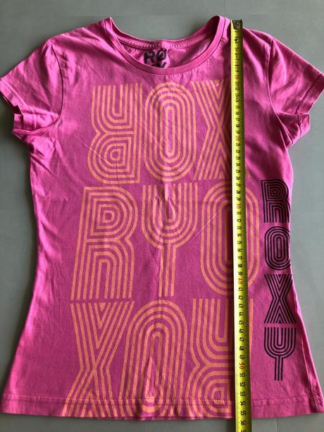 2x růžové tričko roxy hm 12-14let 158-164cm nápisy, roxy,158