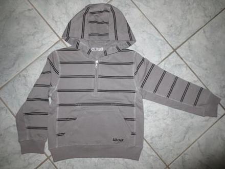 Mikina chlapecká s kapucí v.110, wolf,110