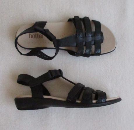 Dámské letní sandály černé kožené 40, 40