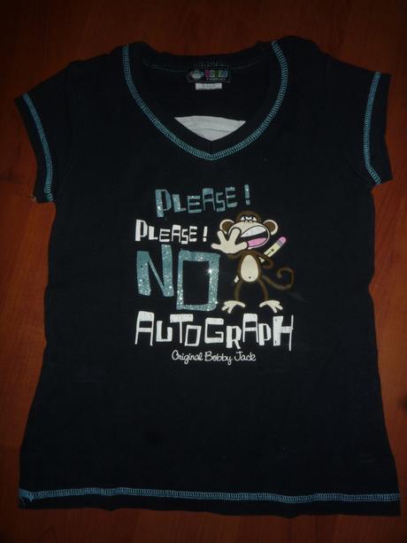 Černé triko s opicí vel. 140, 140