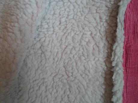 Růžová manžestrová vesta vestička s kožíškem., 104