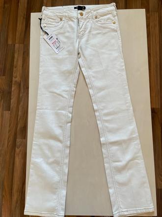 Nové bílé džíny -zip k výměně-pc 2500, s