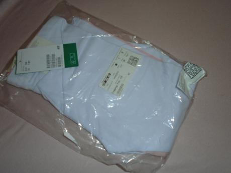 Leginy h&m vel 116 128 bílé 3/4 délka, h&m,116 / 128