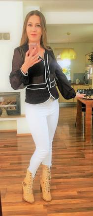 Puntík halenka s páskem, vel s-m, hm, h&m,m