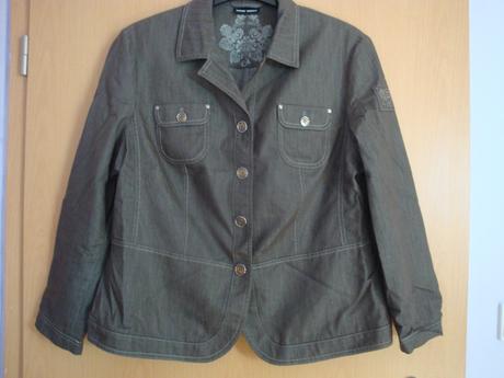 Kabát dámský - hnědo-šedý, vel. 44, 44