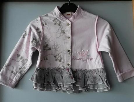 Růžové bavlněné sako - kabátek vel. 86, 86