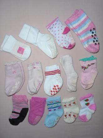 Ponožky miminko 14 ks 8- 10 cm, 19