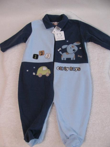 Fleecový spací overal s obrázky 3-6 měs., early days,68